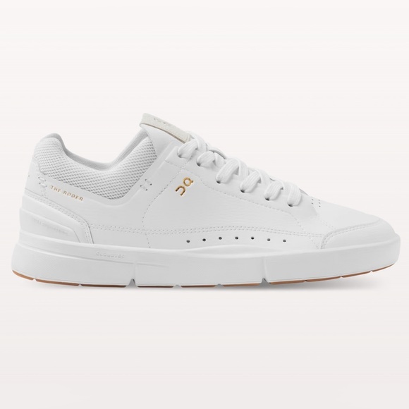On Running Shoes - On Running White and Gold Athletic Shoes